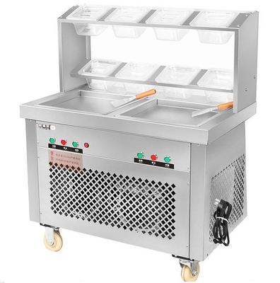 Snack Factory Ice Cream Roll Making Pan Ice Cream Roll Machine Thailand Ice Cream Roll Machine